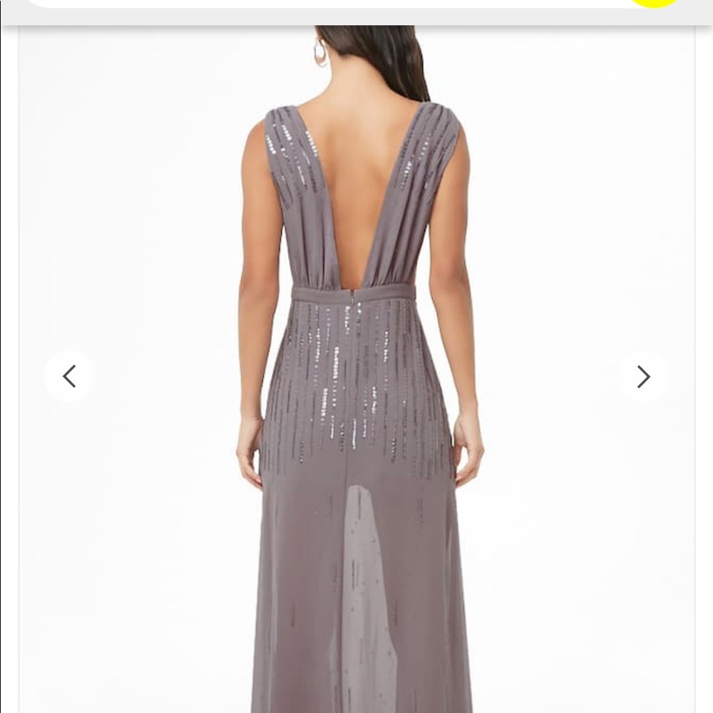 Forever 21 Plunging sequin dress lilac color